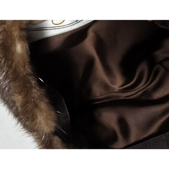 Vintage Oval Room Ohrbach's Brown Tones Mink Fur Hat Pillbox Style - Picture 7 of 8